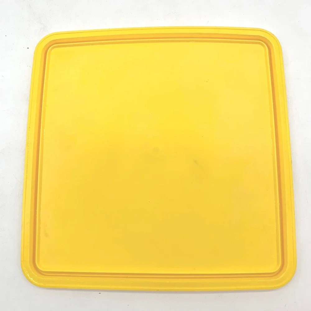 Tupperware Square Replacement Lid 515G-12 Yellow 10 Inch Seal